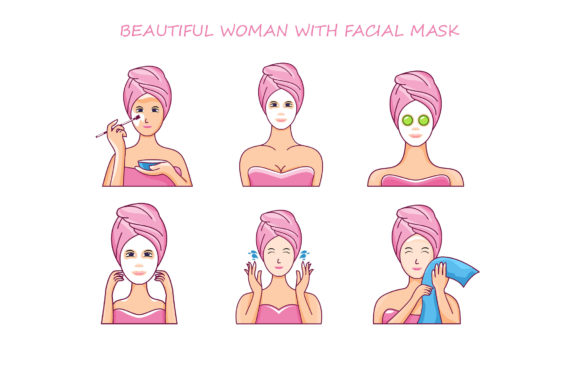 Download Woman with Facial Mask - Mask Collection