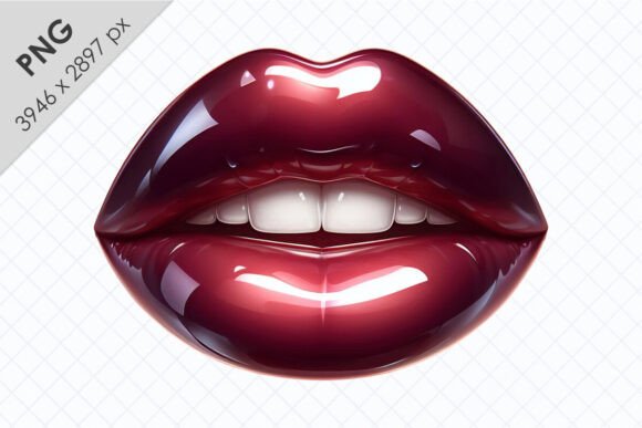 Download Glossy Lips Clipart PNG – Trendy Design - Trendy Collection