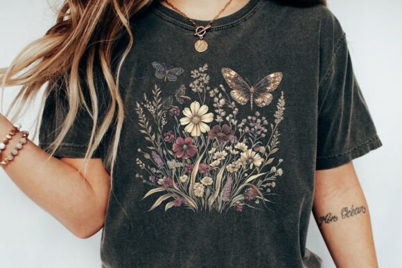 Download Botanical Butterfly Floral Design Png - Floral Collection