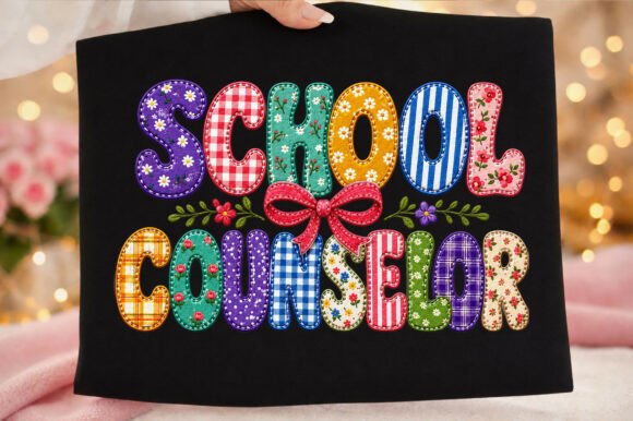 Download Patchwork School Counselor Floral Bow - Floral Collection