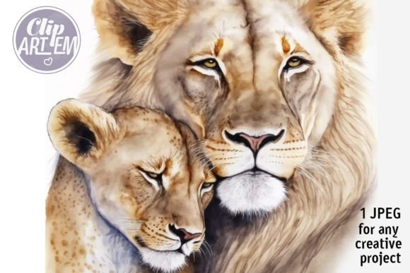 Download Lion Father Son Daddy Baby Image Decor - Decor Collection