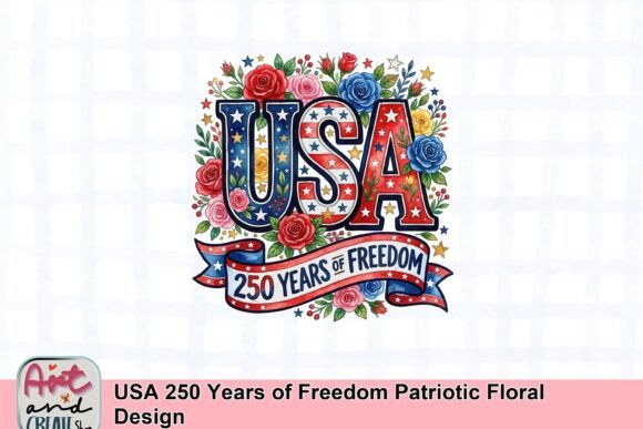 Download USA 250 Years of Freedom Patriotic Floral Design - Floral Collection