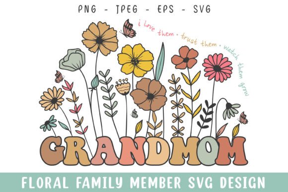 Download Floral Grandmom Vintage Flower Design - Floral Collection