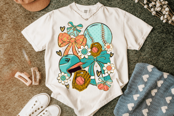 Download Softball Bow Helmet Floral Design - Floral Collection